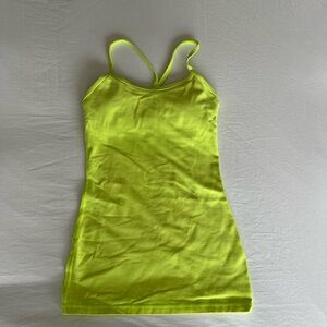 Lululemon Athletica Bright Yellow Power Y tank top